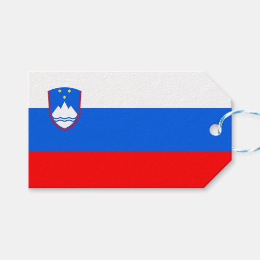 スロベニア国旗 ギフトタグ (正面(横))