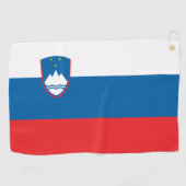 スロベニア国旗&スロベニアのゴルフホリデー/スポーツ ゴルフタオル (横)