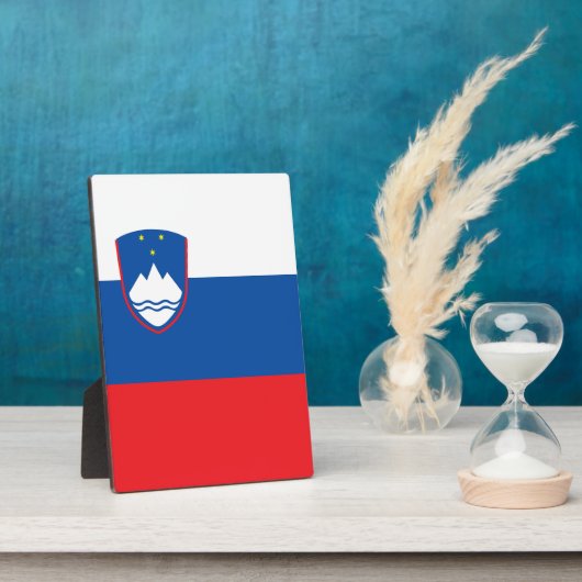 スロベニア国旗 フォトプラーク (側面)