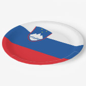 スロベニア国旗 ペーパープレート (アングル)