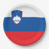 スロベニア国旗 ペーパープレート (正面)