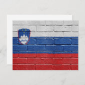 スロベニア国旗 ポストカード (正面/裏面)