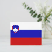 スロベニア国旗 ポストカード (スタンド正面)