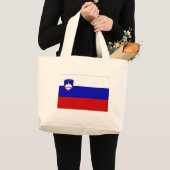 スロベニア国旗 ラージトートバッグ (正面(商品))
