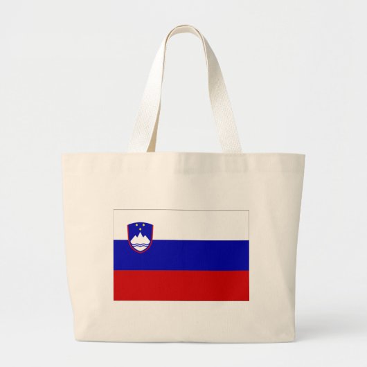 スロベニア国旗 ラージトートバッグ (正面)