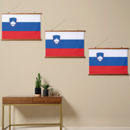 スロベニア国旗 吊り下げ型タペストリー