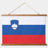 スロベニア国旗 吊り下げ型タペストリー (正面)