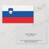 スロベニア国旗 名刺 (正面/裏面)