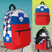 スロベニア国旗、愛国心、スロベニア国旗 プリントバックパック