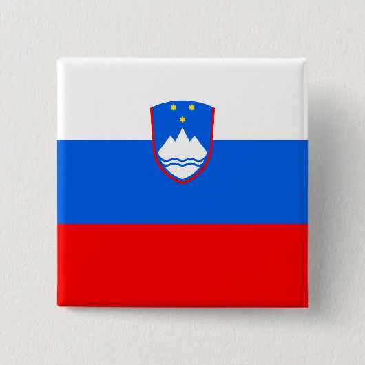 スロベニア国旗 缶バッジ (正面)