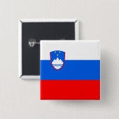 スロベニア国旗 缶バッジ (正面&裏面)