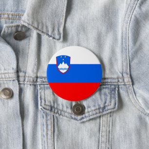 スロベニア国旗 缶バッジ