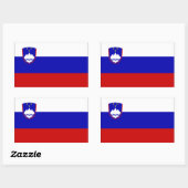 スロベニア国旗 長方形シール (シート)