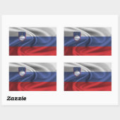 スロベニア国旗 長方形シール (シート)