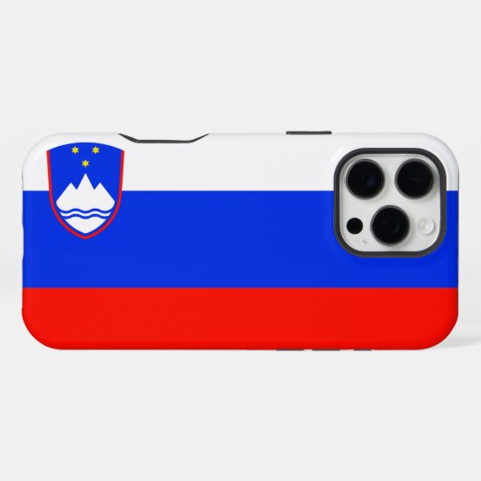 スロベニア国旗 iPhoneケース (裏面横)
