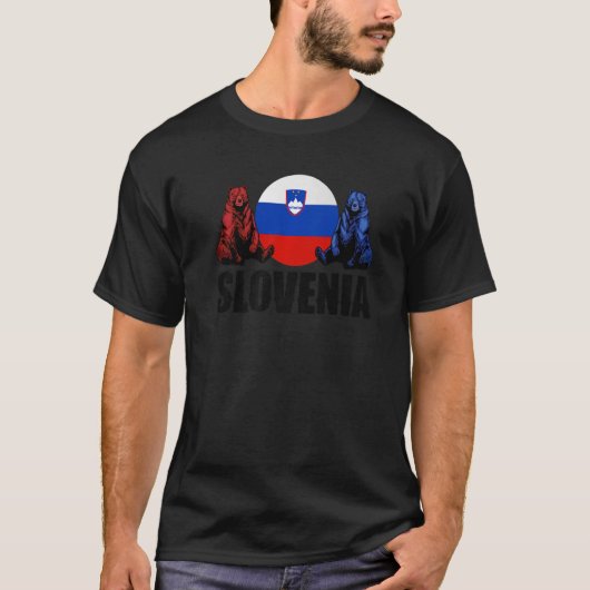 スロベニア国旗National Animal S Tシャツ (正面)