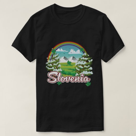 スロベニア旅行ロゴ Tシャツ (デザイン正面)