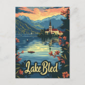 スロベニア湖 ポストカード (正面)