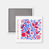 スロベニア装飾モチーフの角磁石 マグネット (正面/裏面)