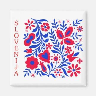 スロベニア装飾モチーフの角磁石 マグネット