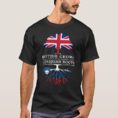 スロベニア語と育つイギリスはスロベニアを 定着させます Tシャツ (正面)