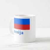 スロベニア語の名前のスロベニアの旗 コーヒーマグカップ (正面左)