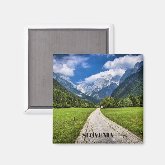 スロベニア、アルプスの風光明媚な写真 マグネット (正面/裏面)