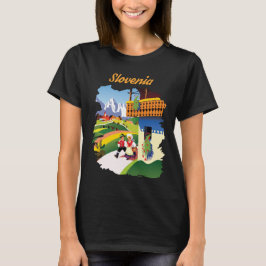 スロベニア アルプス 伝統 フォーク トラベル Tシャツ