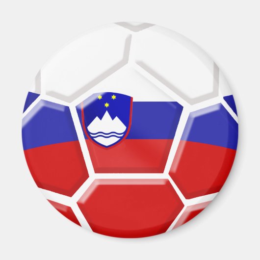 スロベニア・サッカー マグネット (正面)