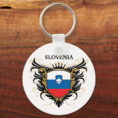 スロベニア[パーソナライズ] キーホルダー (正面)