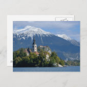 スロベニア、ブリード、湖、ブリード島、ブリード ポストカード (正面/裏面)