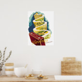 スロベニア、ユーゴスラビア、ヴィンテージ旅行 ポスター (キッチン)