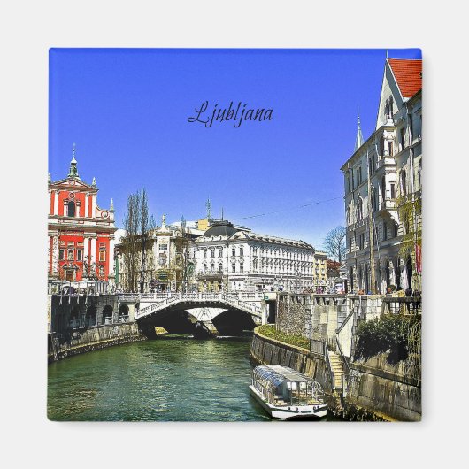 スロベニア，リュブリャナ マグネット (正面)