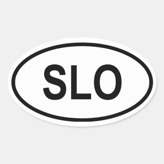 スロベニア"SLO " 楕円形シール (正面)