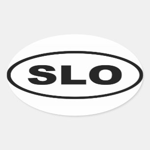 スロベニアSLOヨーロッパ語 楕円形シール