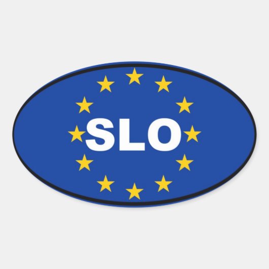 スロベニアSLO欧州連合 楕円形シール (正面)