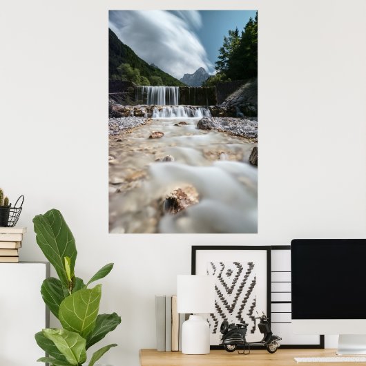 スロベ素晴らしニアのクラニカ渓谷の風景 ポスター (ホームオフィス)