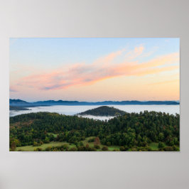 スロベ素晴らしニアのシレンタバーからの日の出 ポスター