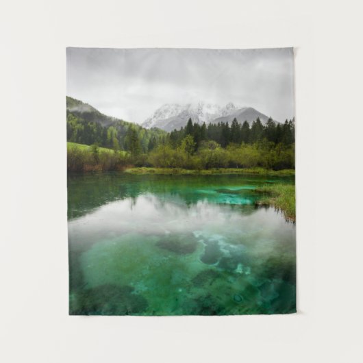 スロベ素晴らしニアのゼレンシ春で曇った日 タペストリー (正面)