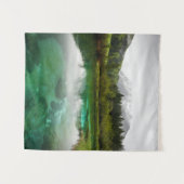 スロベ素晴らしニアのゼレンシ春で曇った日 タペストリー (正面(横))