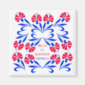 スロベ誇りを持ったニア伝統スクエアマグネットの マグネット (正面)