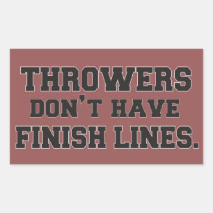 スロワーに仕上げ線のシールがない 長方形シール