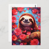 スローのバレンタインデー ポストカード (正面/裏面)