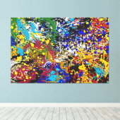 スローウィン絵を描抽象芸術 キャンバスプリント (インサイチュ (ウッドフロア))