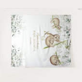 スローエアリーグリーン赤ちゃん歓迎会写真撮影小道具 タペストリー (正面(横))