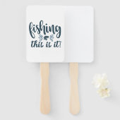 スローガンおもしろい付き魚釣りシャツ ハンドファン (正面&裏面)