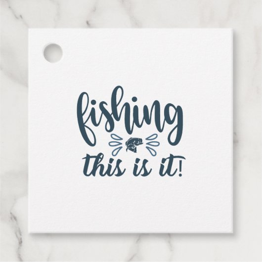 スローガンおもしろい付き魚釣りシャツ フェイバータグ (正面)