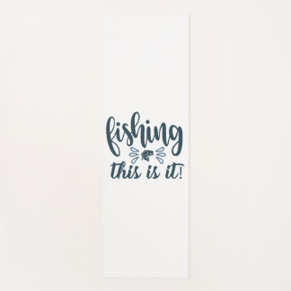 スローガンおもしろい付き魚釣りシャツ ヨガマット