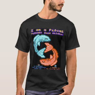 スローガンおもしろいSを使っおもしろいた魚座サイン Tシャツ