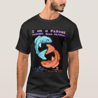 スローガンおもしろいSを使っおもしろいた魚座サイン Tシャツ